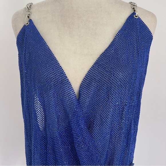 Bronx and Banco Xenia Wrap Dress in Blue & Indigo - Picture 3 of 7